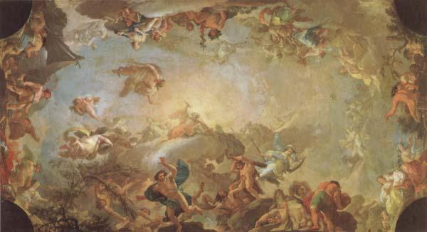 Francisco Bayeu Olympus-The Fall of the Giants France oil painting art